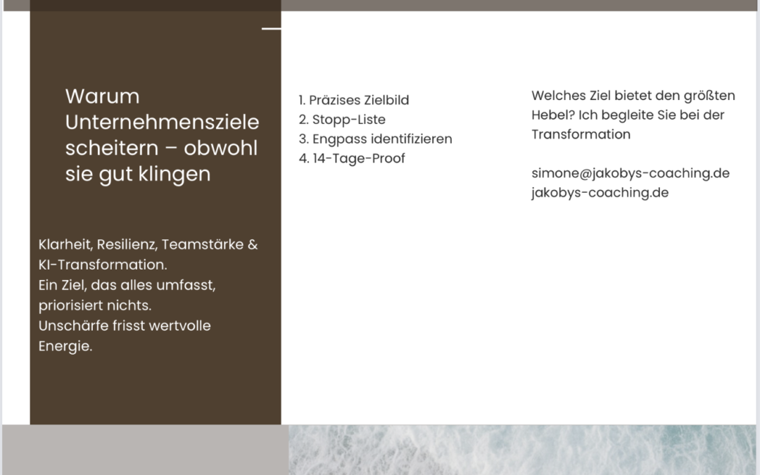 Vom Zielbild zur Wirkung