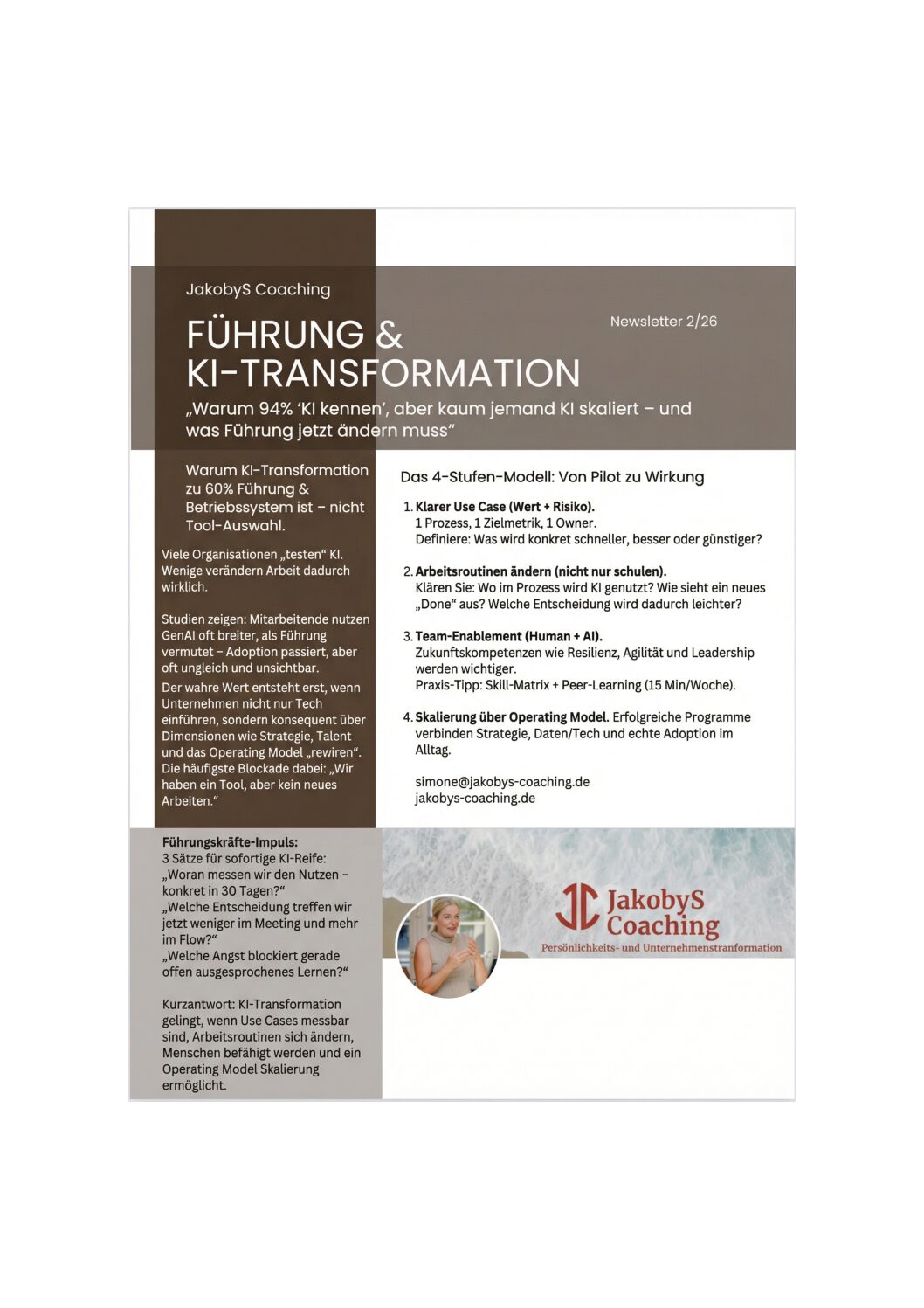 Newsletter 2/26: Führung und KI-Transformation
